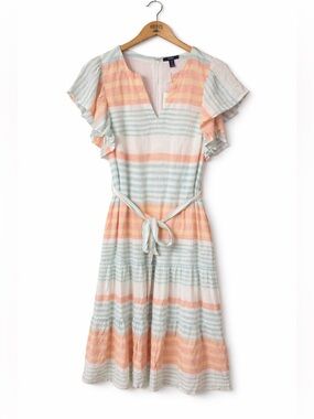 Hatley Hailey Linen Blend Maxi Dress Echo Stripes NWT Size S